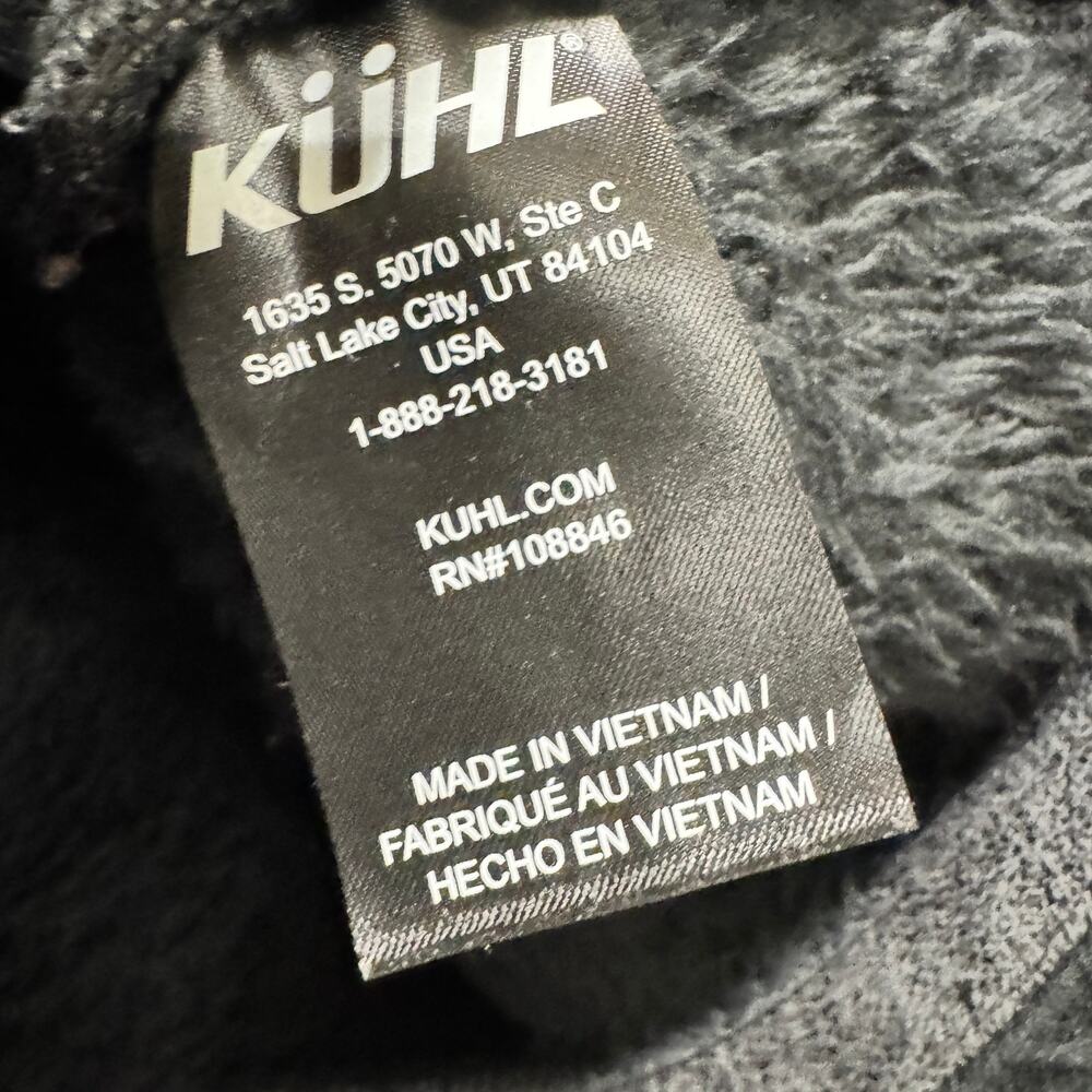 Kuhl Flight Vest Womens Medium Black Full Zip Sherpa Fleece Hidden Hood Jacket - Picture 7 of 11
